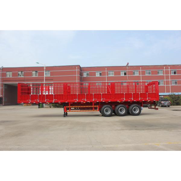 High Loading Capacity Dry Bulk Cargo Fence Semi Trailers with 4 Axles and Lift Axle