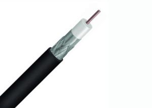 Black Jacket 18 AWG Copper Coaxial Cable For CATV / CCTV /  DBS System