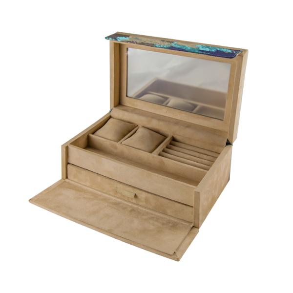 MDF Wood Jewellery Travel Organiser Personalized Travel Jewelry Case