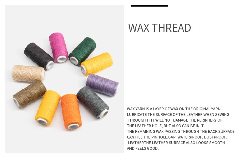 Polyester/Waxed Kangfa Flat Braided Sewing Yarn for Braided Wax Thread in Leather Sofa