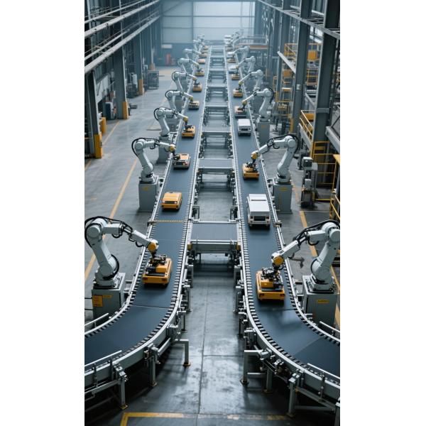 Flexible Bilateral Assembly Line Belt Conveyor for Collaborative Workflows