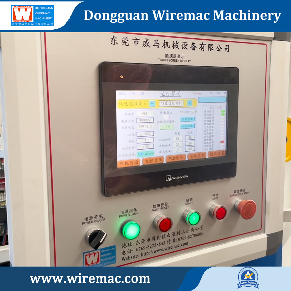 Lubrication Type 24D Multi Wire Drawing Machine With PLC Control