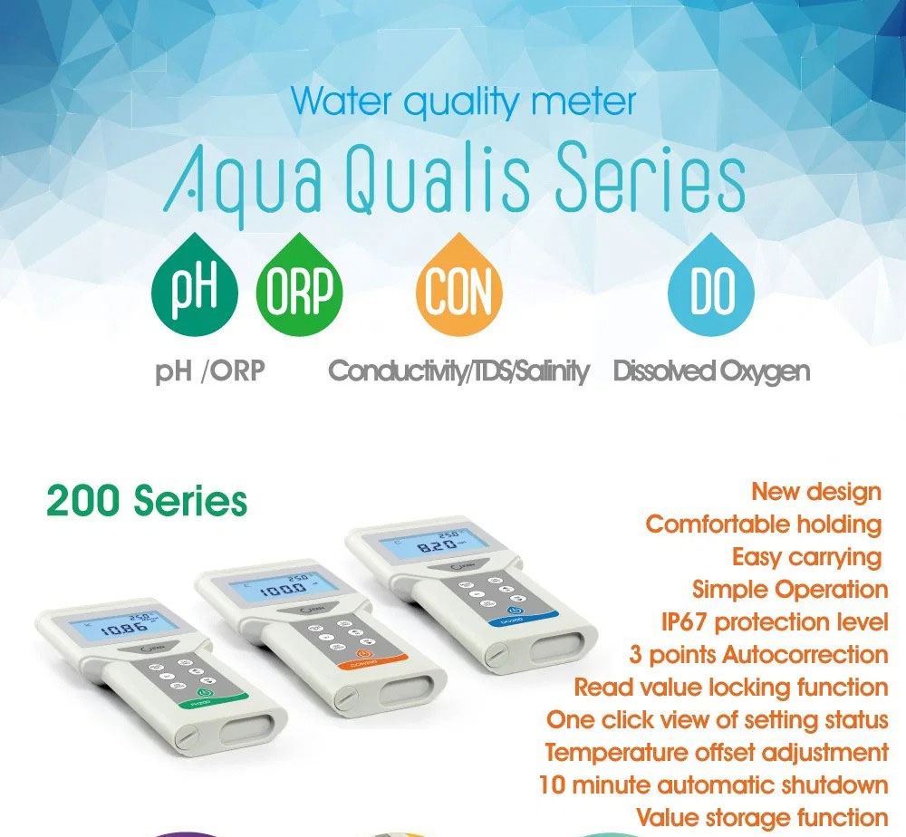 High Accuracy Water Digital pH Tester Meter -10.0°C-110.0°C Temp. ±0.2% F.S. Accuracy