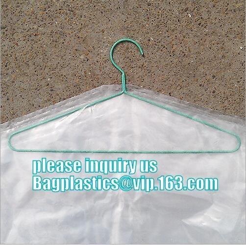 Quality commercial clear pe ldpe poly hotel laundry roll up suit garment packaging dry cleaning cover plastic polythene bag for for sale