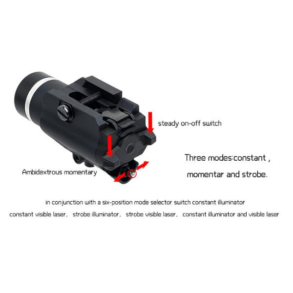 Outdoor Hunting / Camping Rifle 20mm Weaver Rail Flashlight M7X Tactical Laser Illuminator 6 Models