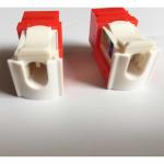 UTP 90 Degree CAT6 RJ45 Keystone Jack Color Customized For Network Communication