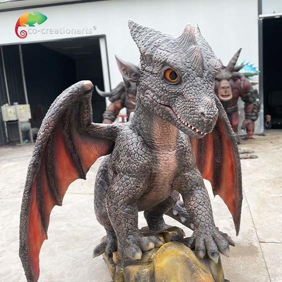 Quality Realistic Animatronic Dragon With Articulated Wings & Glowing Scaled Detailing For Immersive Exhibits for sale