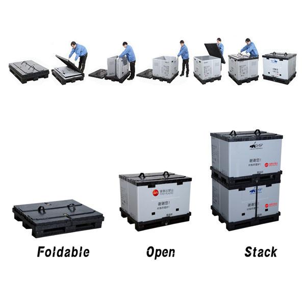 Quality Collapsible Plastic Container Pallet Stackable heavy duty Moving Box for sale