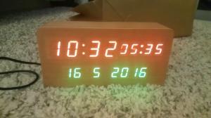 wood alarm azan clock quran speaker on table clock inside 8GB TF card English languages with IR control