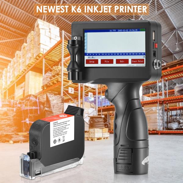 Kelier 2020new Mfg Handheld Inkjet Printer Hand For Plastic, Carton, Metal