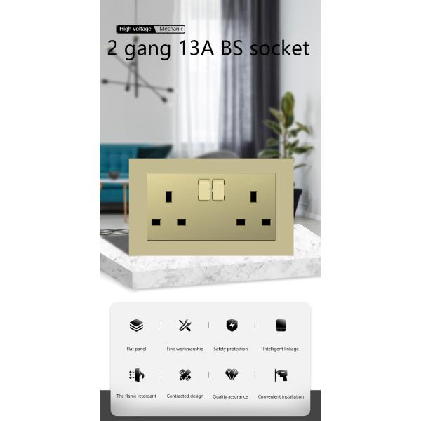 British Standard 146mmx86mm Double Outside Socket 13A 250V
