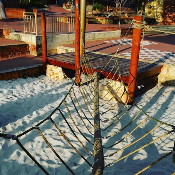 150mmx4 Meters Playground Rope Bridge With Combination Hanging Rope
