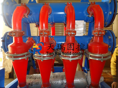 API Drilling Mud Cleaner Desilter Hydrocyclone For Oil / Gas Drilling 180m³/h