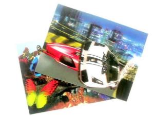 PLASTIC LENTICULAR PET PP material 3D lenticular business card with dynamic image