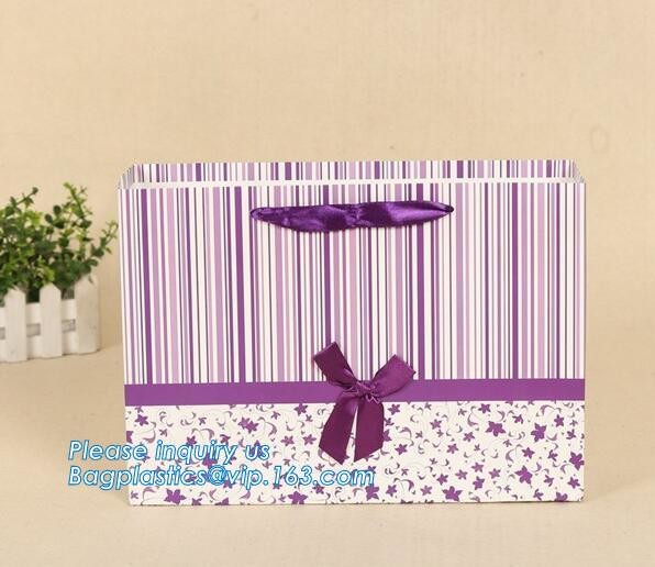 Fashion Custom Printing Luxury Gift Shopping Carrier Paper Bag With Your Own Logo Print,strong twisted handle black leat