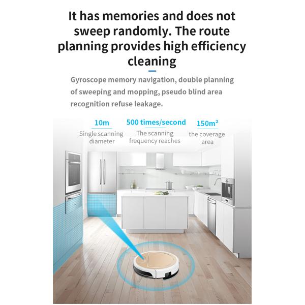 Self Charging Vacuum Cleaner Remote Robot With High Coverage Rate