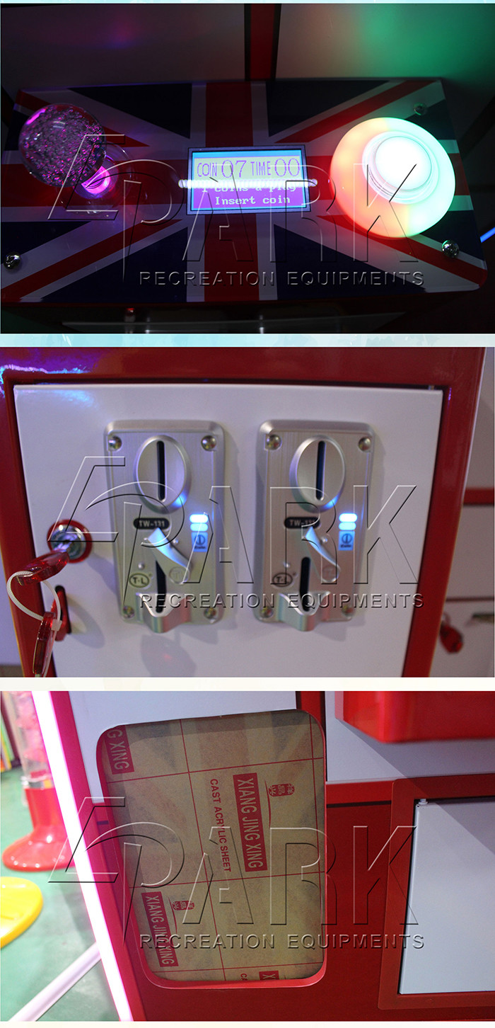1 Player Crane Game Machine Colorful Turntable LED Timer & Score Indicator