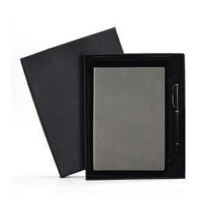 Business Gift PU Portable Diary Notebook Folio Embossed A5 Notebook With Pen Set