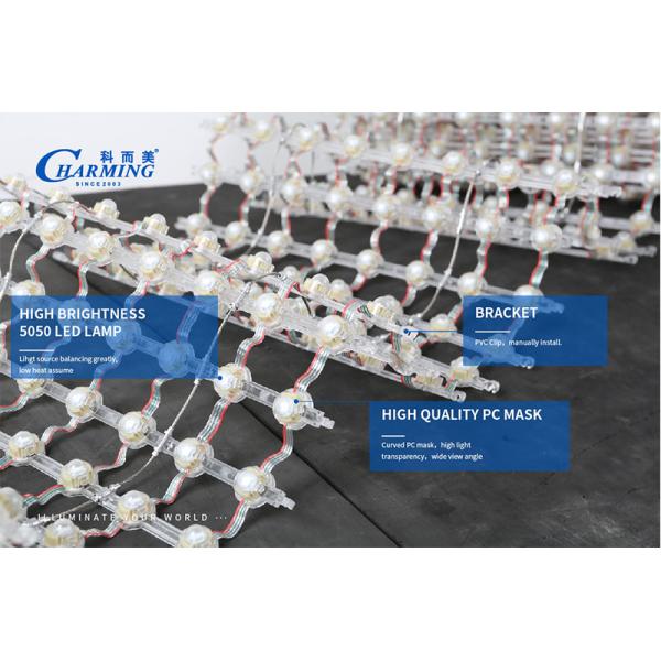 Durable Curtain LED Mesh Screen 5005×440×15MM Transparent DC12V