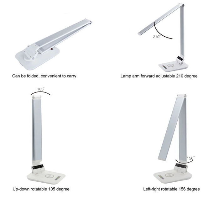 Colorful RGB 5200K LED Night Lamp Wireless Charger Table LED Reading Lamp