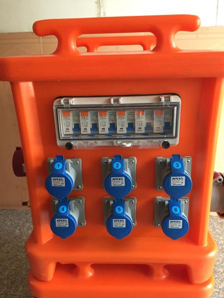 Quality Movable Portable Power Distribution Box , Plastic 3 Phase Distribution Box for sale