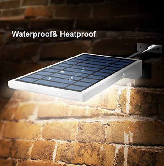 outdoor wall mounted 36 LED solar power motion sensor garden led wall light 36 Leds Solar Powered Outdoor Wireless Water
