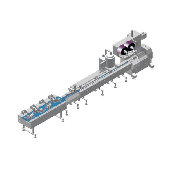 Quality Fully Automatic Chocolate Bar/Biscuit/Cake Flowing Packing Machine Food Wrapping Machine Line for sale