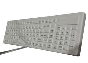 China 105 Keys Cleanable Metal Computer Keyboard With Nano Silver Antibacterial wholesale