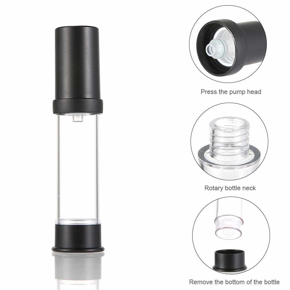 Black Cream Airless Cosmetic Bottles 10 Ml Mini Size Daily Life Use