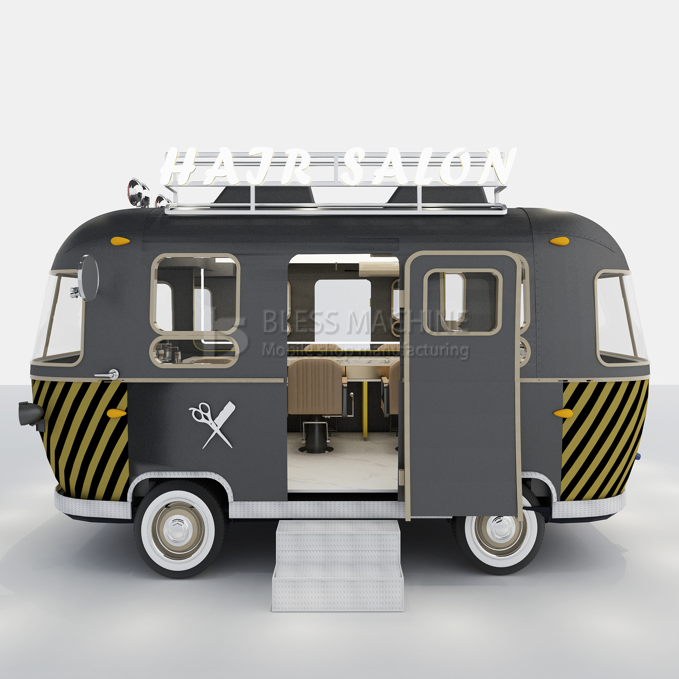Stainless Steel Fast Food Snack Beverage Beer Drink Ice Cream Coffee Milk Tea Trailer Bar Cart