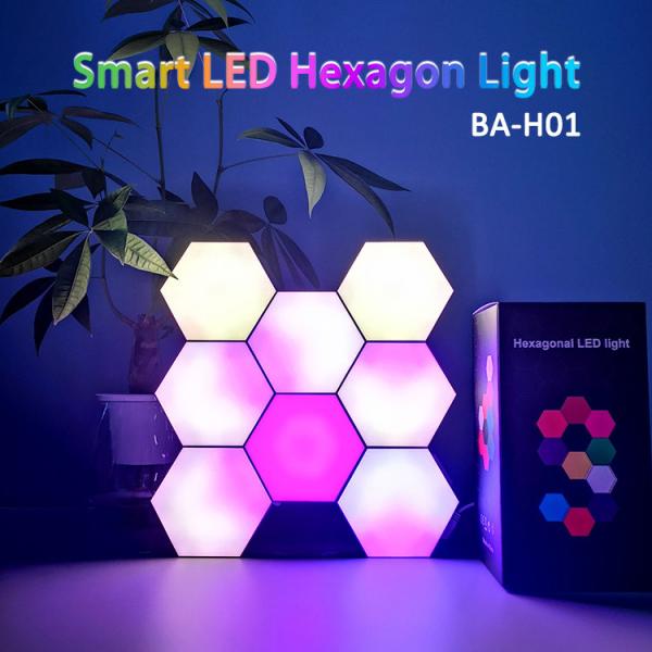 Quality Smart DIY LED Hexagon Wall Lights Quantum Touch Music Syncing for sale