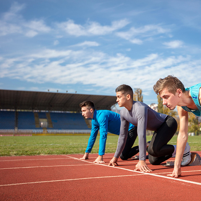 Stadium Synthetic Athletic Flooring Rubber Running Track 20M Length