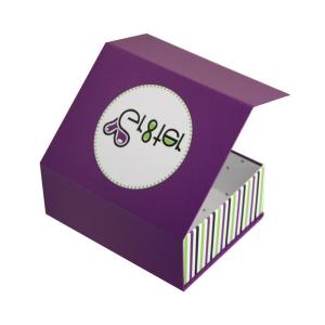 China Black Cardboard Folding Box With Magnetic Closure , Foldable Gift Box With CMYK Printing on sale