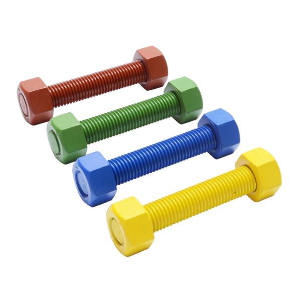 Quality M4-M100 PTTF Thread Rods Xylan Coated Stud Bolts And Nuts for sale