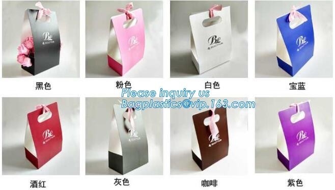 Customized Cut Printed Coated Paper Shopping Bag with Matt Lamination,rope handle custom logo printed white paper bag