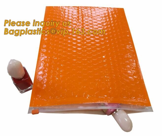 Cosmetic Slider Zip lockk Bubble Bags Bubble Slide Pouch,Zip lockk esd bubble bag bubble packaging wrap cosmetic pouch slide