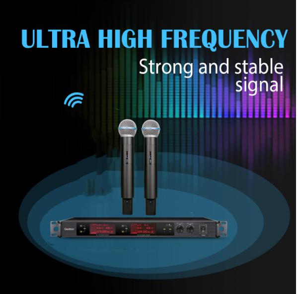 Quality GESTTON Wireless Handheld Microphone System 105dB SNR Low Handling Noise for sale