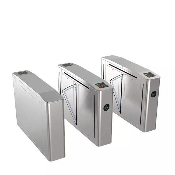 Quality ISO Flap Barrier Gate Fingerprint Face Recognition RFID Reader Card Access Control Turnstile for sale