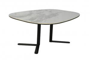 China Luxury Black Metal Frame Coffee Tables Round Nesting Coffee Table wholesale