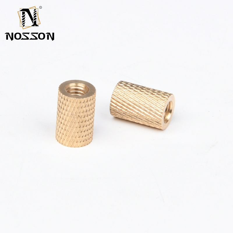 Imperial Inch Measurement System Brass Threaded Insert Nut Knurled Nuts with Chrome Plated Finish M3 M4 M5 M6 M8 M10 M12
