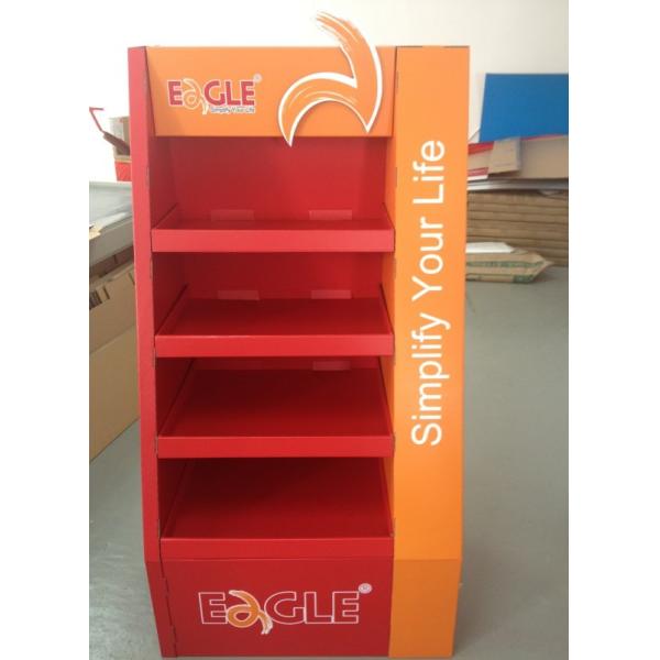 BWCD201920 Corrugated Tiers Display Recyclable Cardboard Floor Display Stands
