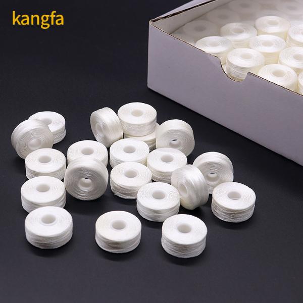 Quality 75D/2 Size L 144pcs/Box High Tenacity Polyester White Black Machine Bobbin Thread for sale