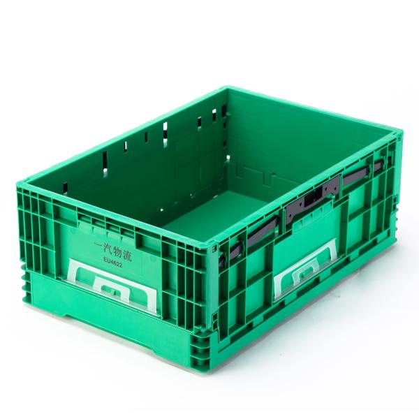 Customized Logo Plastic Storage Box Container Folding Stackable Crate for Tool Storage