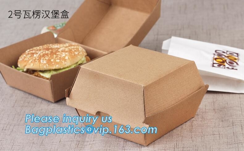 kraft paper sandwich box with window ,triangle sandwich box for packaging,Cardboard Box With Clear Window Burger Sandwic