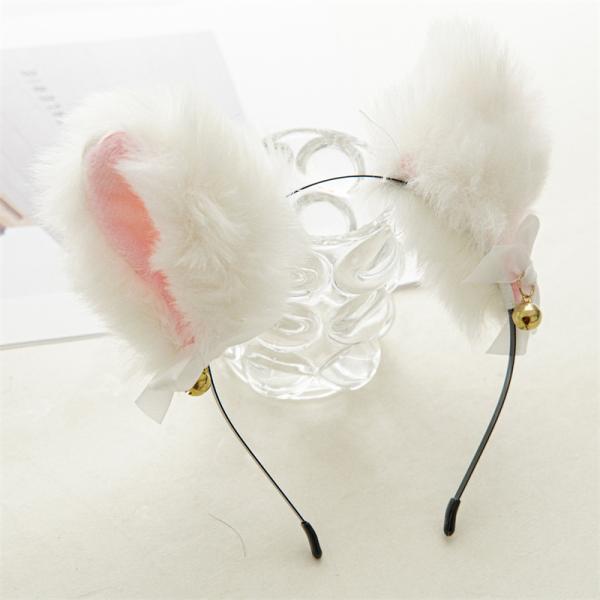GLH058 Kitty cat ears girl headband Little wild cat headdress bell cute headband sweet cool accessories