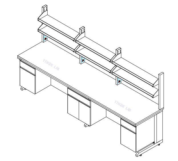 Side Lab Work Bench Corrosion Proof Modular Lab Bench With Base Cabinet And Drawer