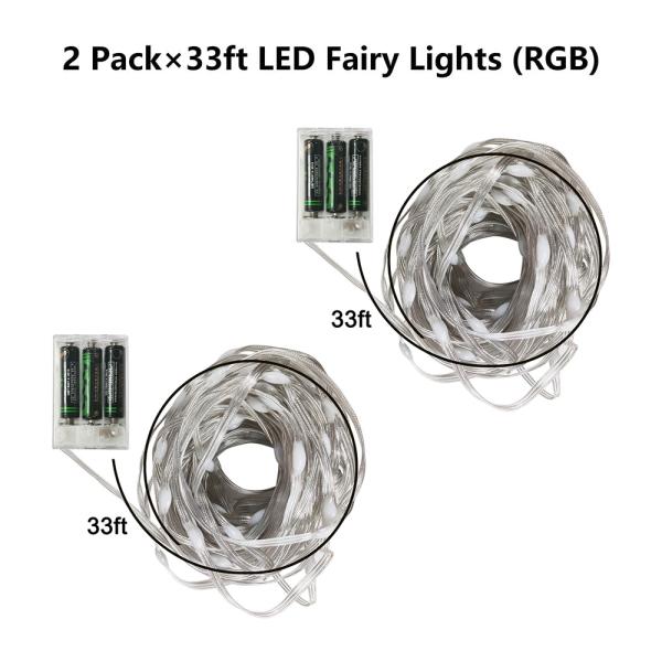 Battery LED Fairy Lights RGB Covered Wire String Lights For Christmas Festive Lighting