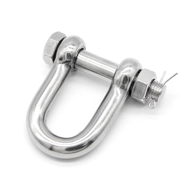 Straight Ss304 Ss316 Heavy Duty D Ring Shackle