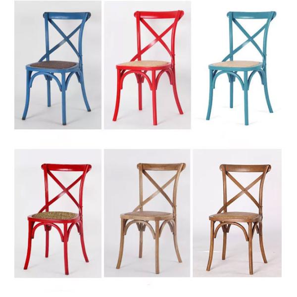 Nordic Mordern Wooden X Cross Back Chair Wedding Banquet Furniture Bentwood Chairs