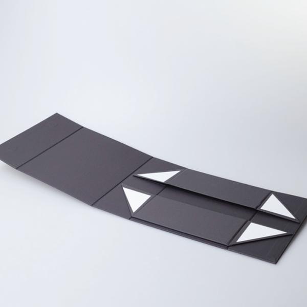 Foldable Sustainable Gift Box Packaging Black Paper Cardboard Magnetic Box Flat Pack